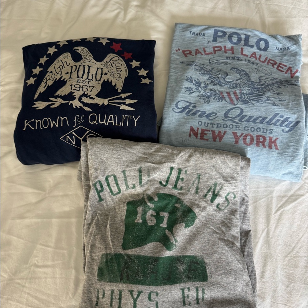 Lot of 3 Polo by Ralph Lauren Long Sleeve T-Shirt